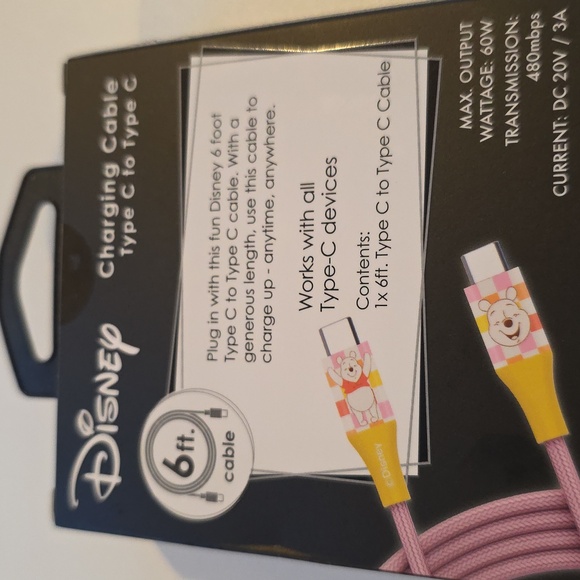 Disney Winnie The Pooh Charging Cable USB-C to USB-C - Picture 3 of 4